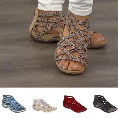 Round Toe Hollow Roman Gladiator Sandals mysite