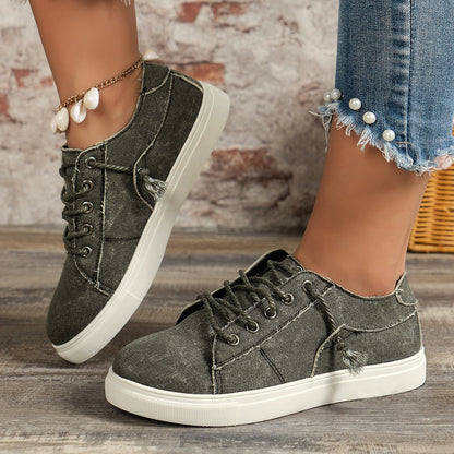 Women’s Denim Low Top Sneakers