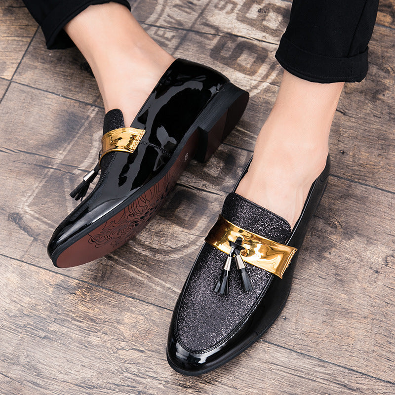 Black Tassel Shoe Handmade Wedding Men Loafers