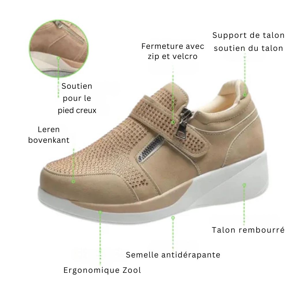 Baskets orthopédiques pour femmes avec semelles anti-chocs