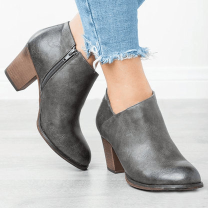 Clog High Chunky Heel Short Boots - MRSLM