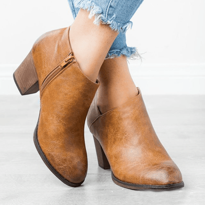 Clog High Chunky Heel Short Boots - MRSLM