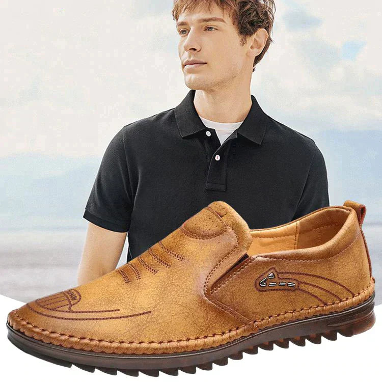 Chaussures décontractées en cuir souple pour hommes