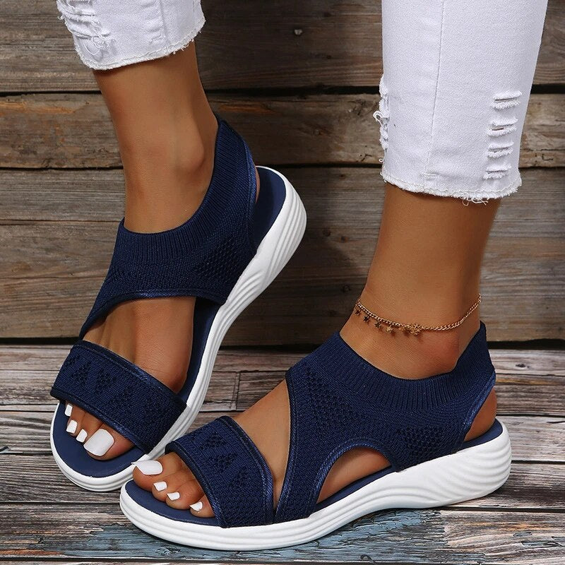 Ladies Wedge Slip On Beach Ankle Strap