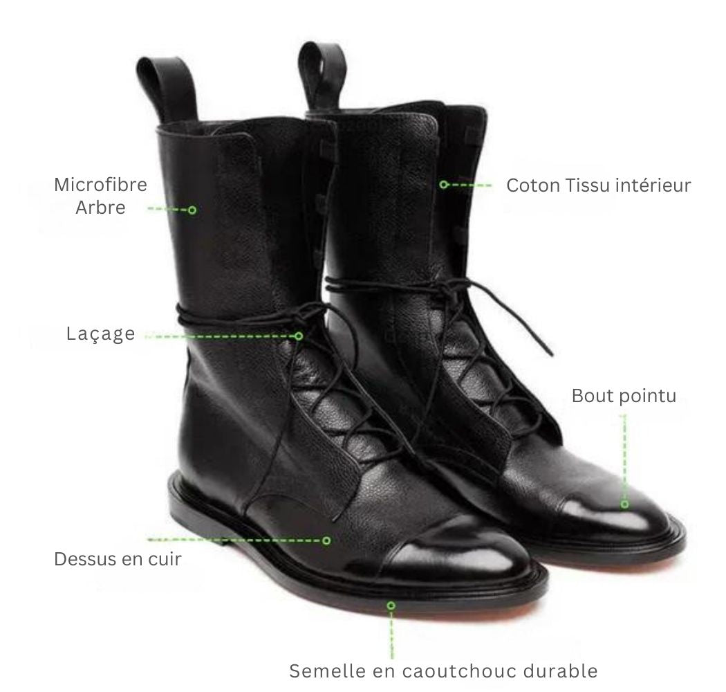 Bottes confortables à bout pointu