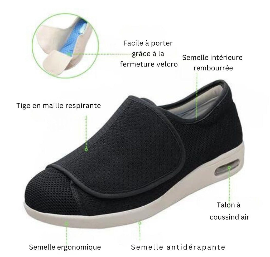 Chaussures orthopédiques pour pieds larges et gonflés