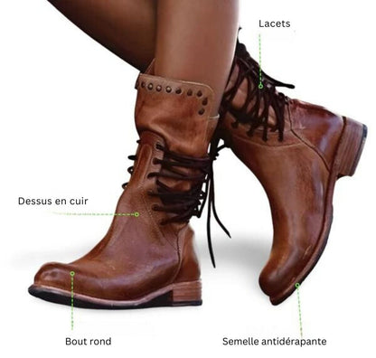 Bottes orthopédiques élégantes avec de superbes clous