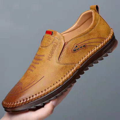 Chaussures décontractées en cuir souple pour hommes