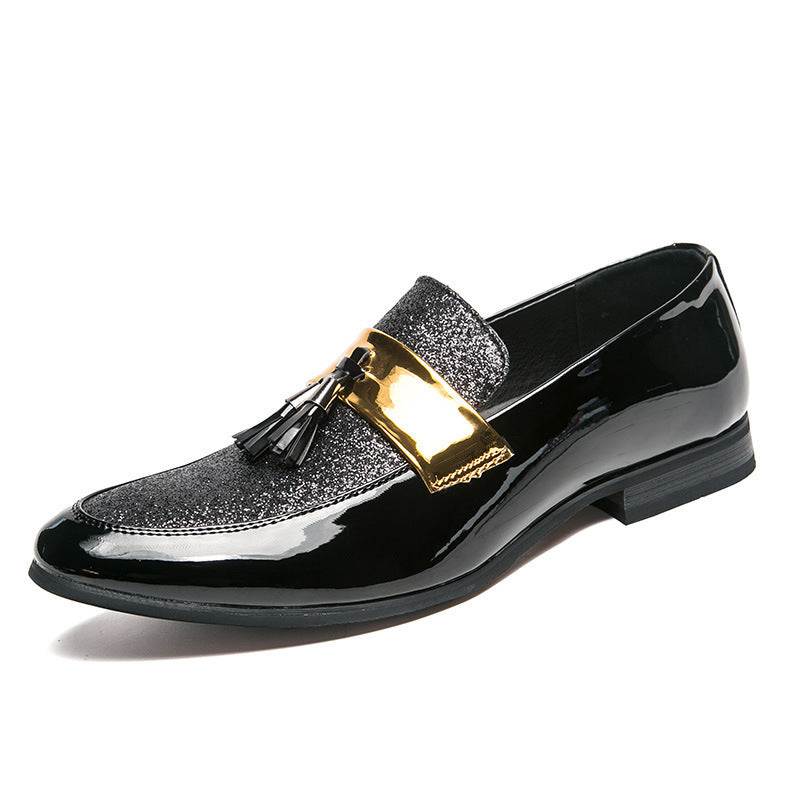 Black Tassel Shoe Handmade Wedding Men Loafers