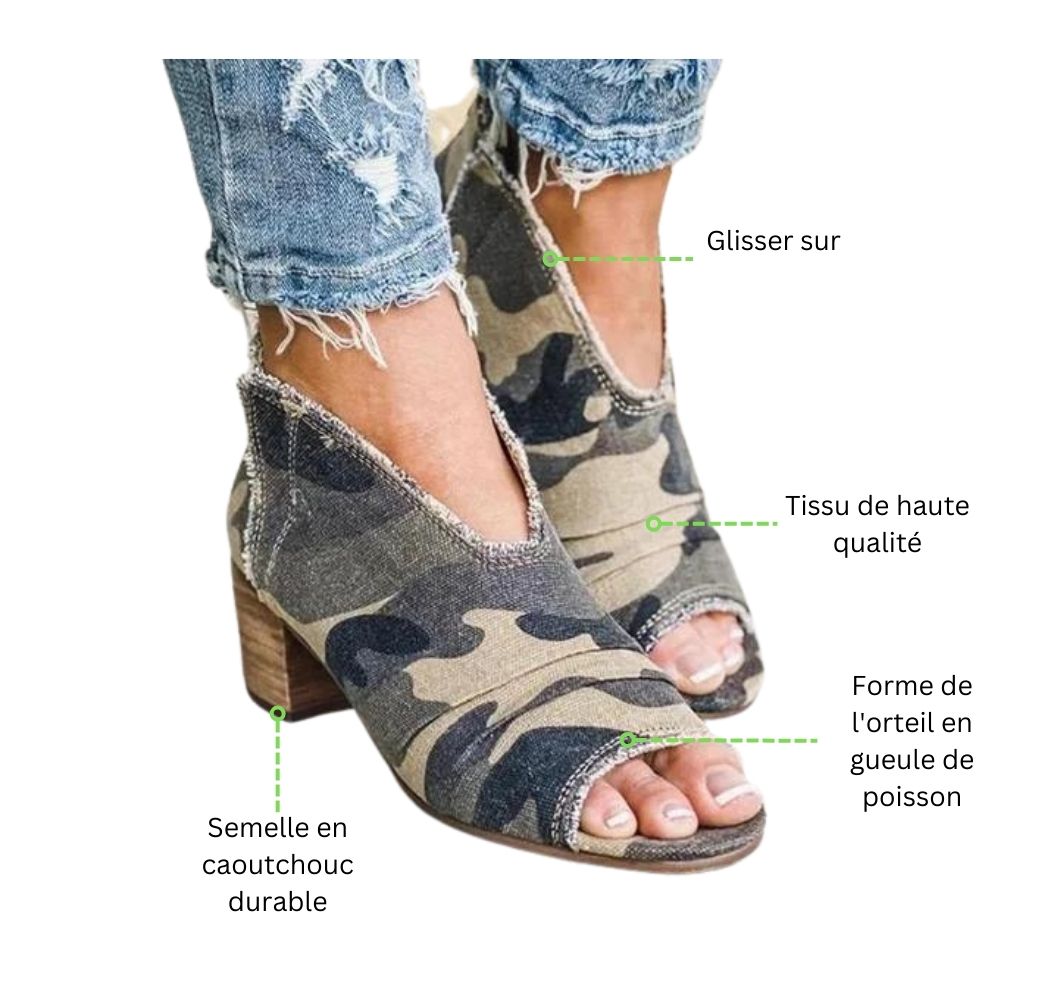 Sandales en toile pour femmes