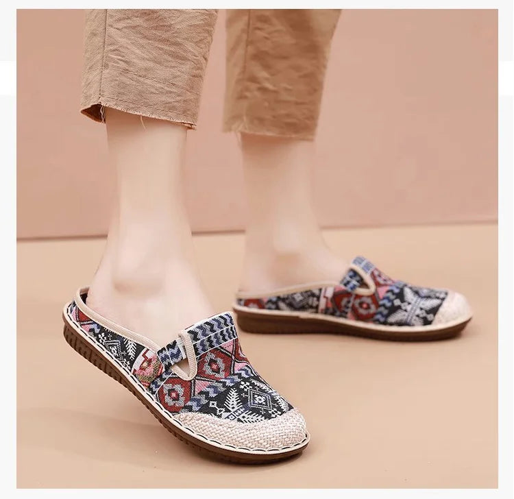 New Cloth Shoes Straw Woven Casual Ethnic Style (chaussures en tissu)