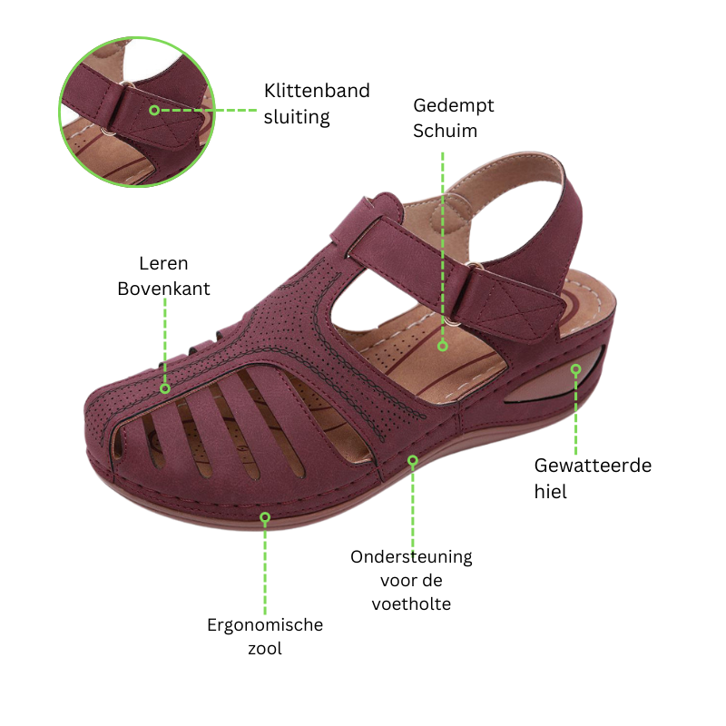 Chaussures orthopédiques élégantes avec bandes Velcro