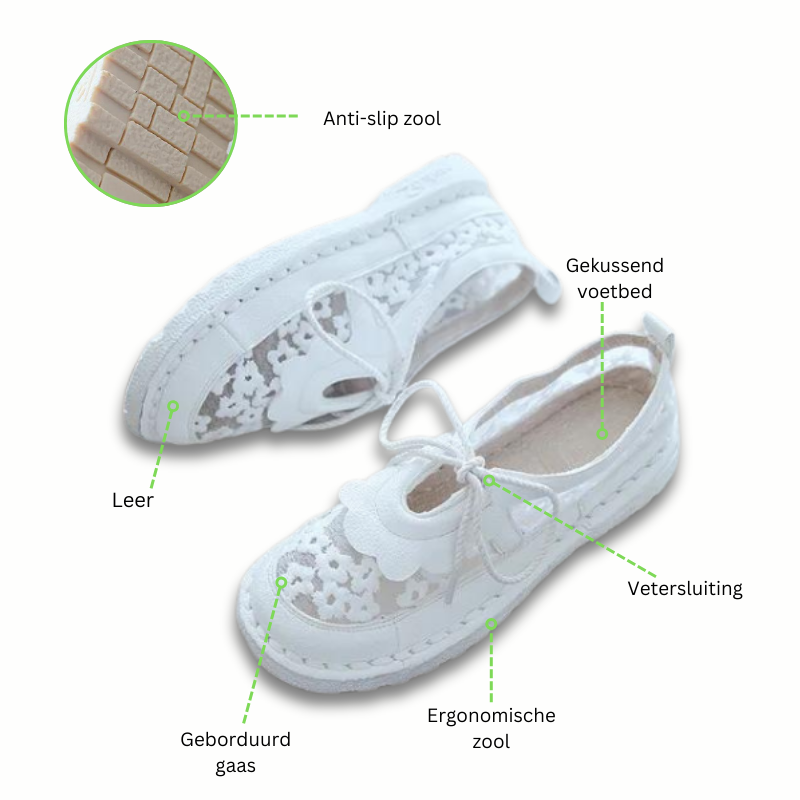 Chaussures orthopédiques décontractées à lacets et respirantes