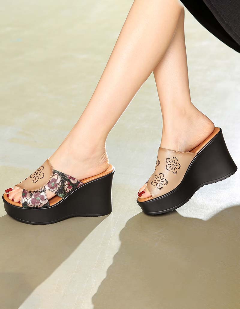 New Women Retro Platform Wedge Heels