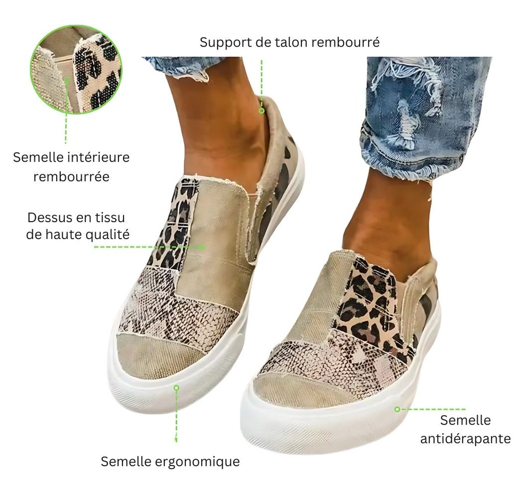 Chaussures orthopédiques confortables en toile pour femmes