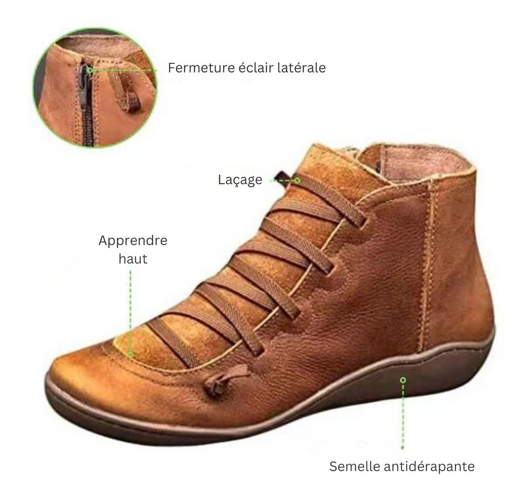 Bottes orthopédiques confortables, fabriquées à la main