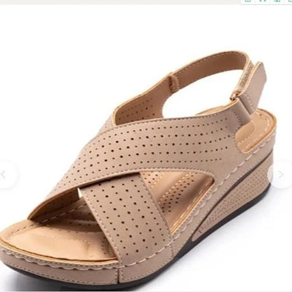 Summer Hollow Wedges Ladies Casual Sandal