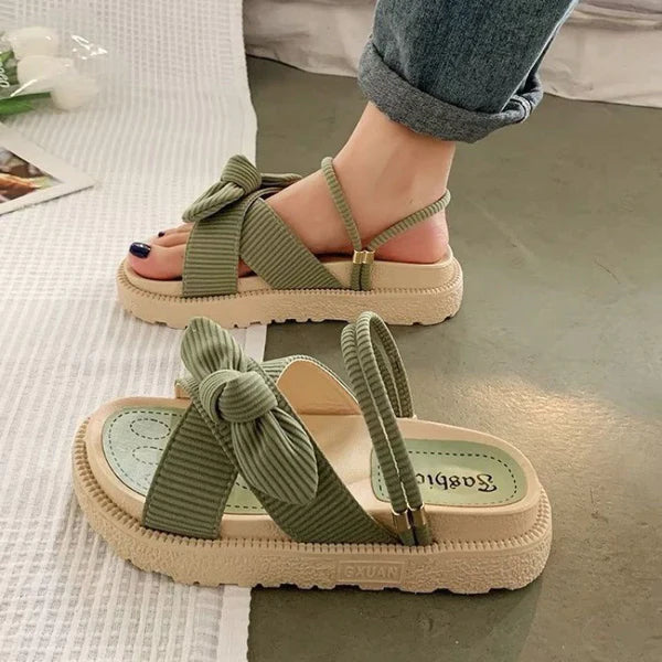 Ribbon Lady Sandal Flat Shoes