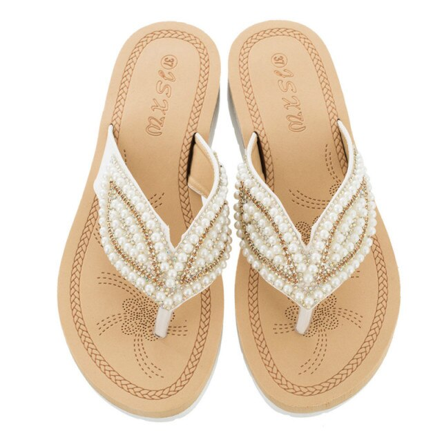 Beach Female Rhinestone Casual Non-slip Sandals (sandales antidérapantes)