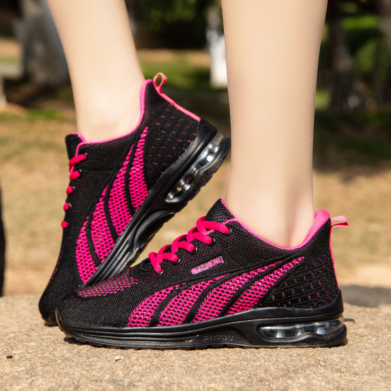 Baskets respirantes orthopédiques pour dames, décontractées, de couleur rose