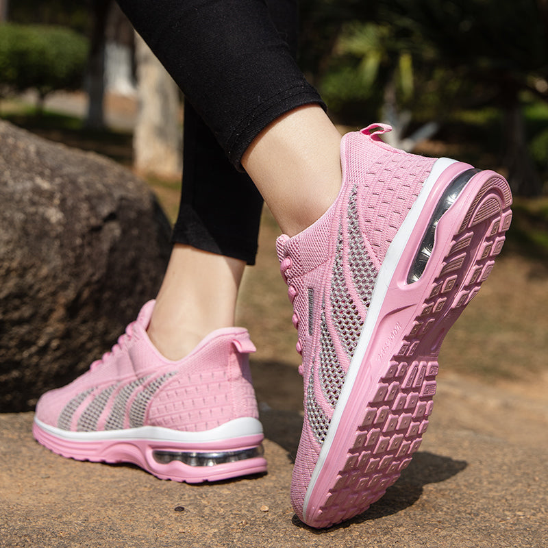 Baskets respirantes orthopédiques pour dames, décontractées, de couleur rose