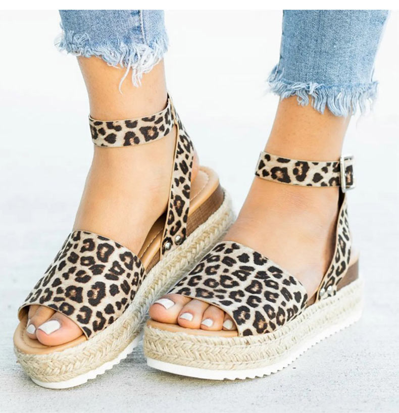 Womens Wedge Platform Ankle Strap Sandals