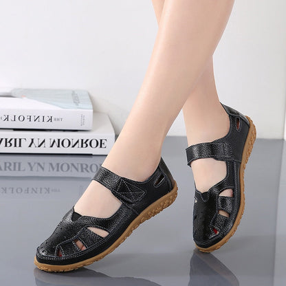 Womens Cut Flat Color Solid Sandals