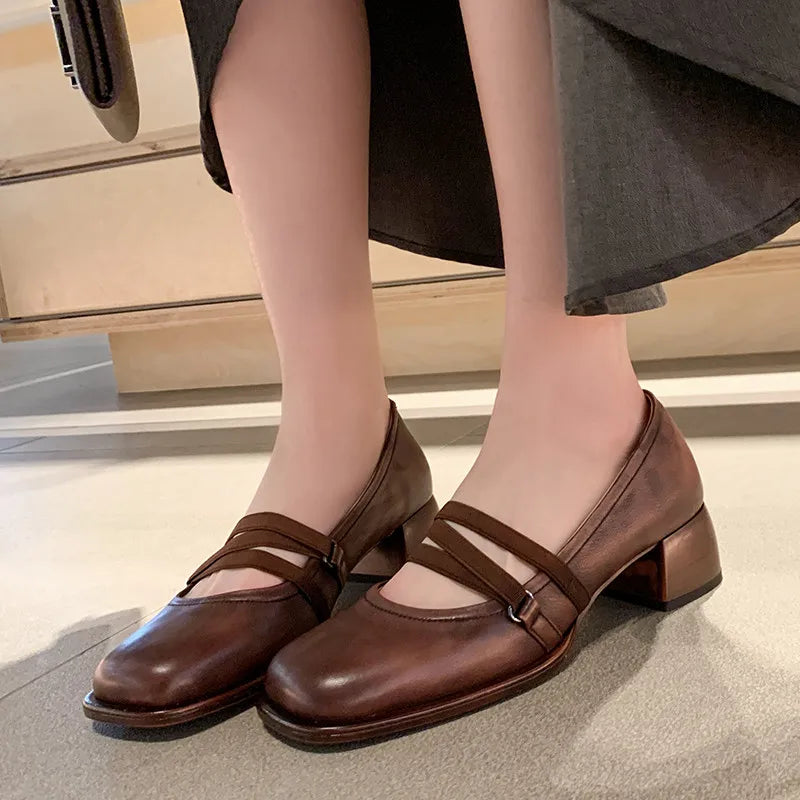 Chaussures décontractées en cuir véritable