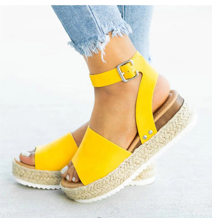 Womens Wedge Platform Ankle Strap Sandals