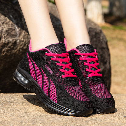 Baskets respirantes orthopédiques pour dames, décontractées, de couleur rose