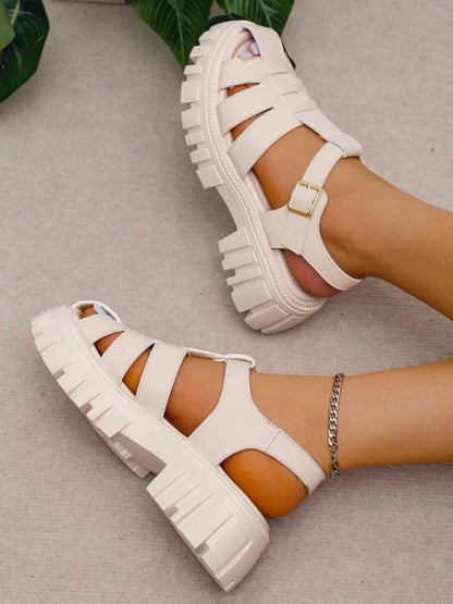 Beige plastic sandals - Wapas