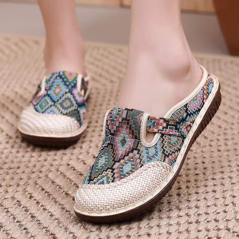 New Cloth Shoes Straw Woven Casual Ethnic Style (chaussures en tissu)