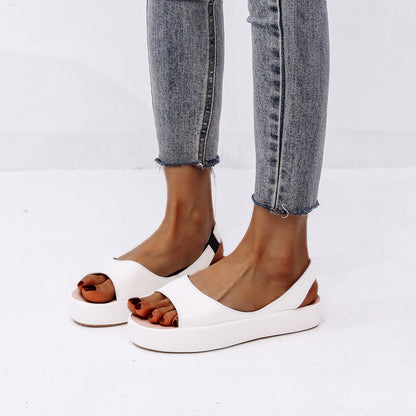 Peep Toe Beach Shoes Slip On