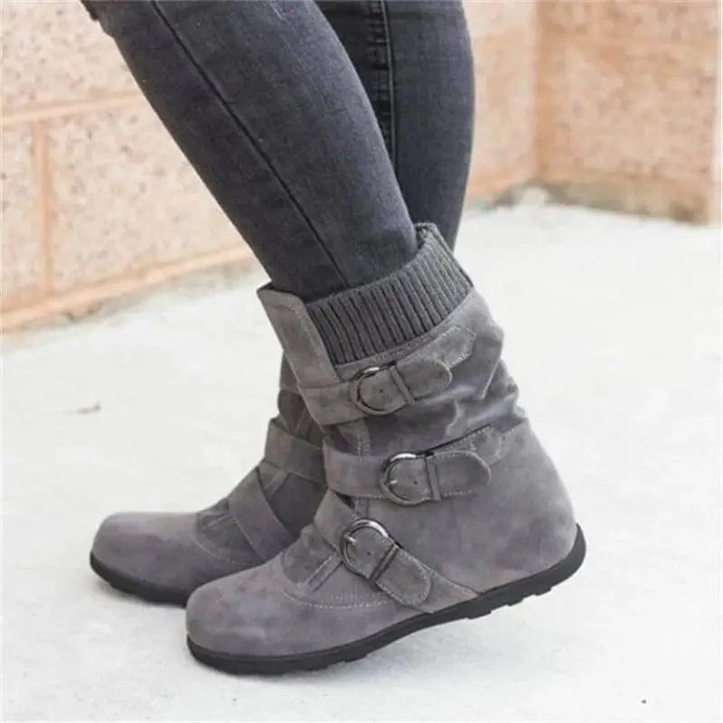 Women Warm Snow Boots Arrival-Grey-4